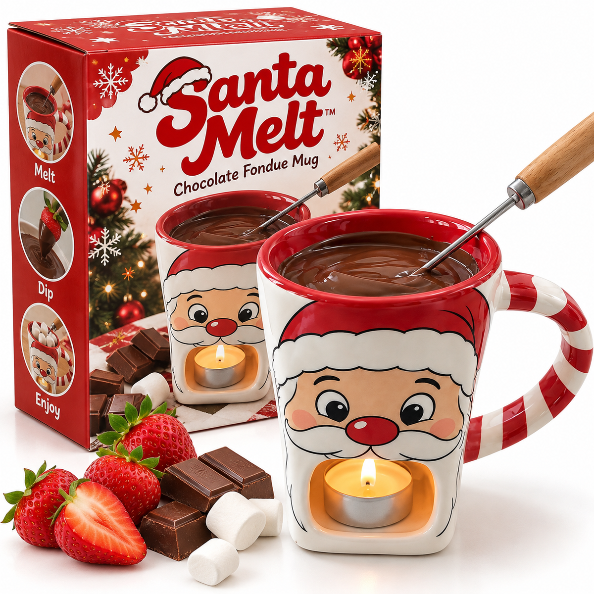 Chocolate Fondue Mug with Tealight Holder