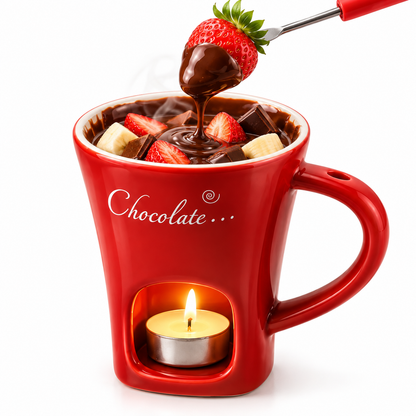 Chocolate Fondue Mug with Tealight Holder